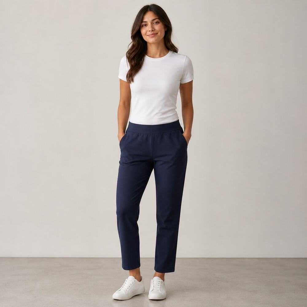 Soft Surroundings dark blue stretchy dress pants Large comfortable